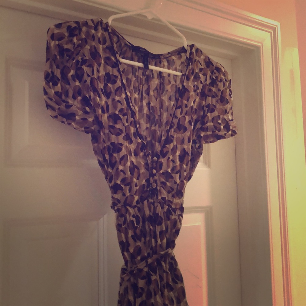 Bcbg sash waist blouse